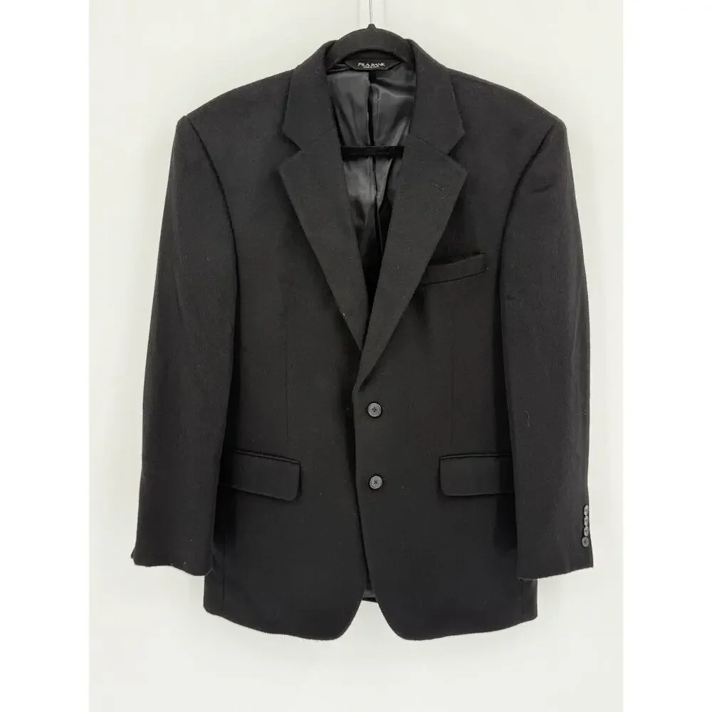 Jos. A. Bank Men Black 100% Camel Hair Sport Coat Blazer 40R Career Academia